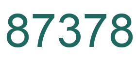 Number 87378 green image