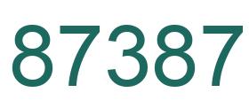 Number 87387 green image