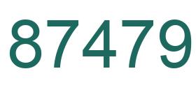 Number 87479 green image