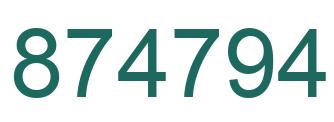 Number 874794 green image