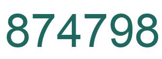 Number 874798 green image