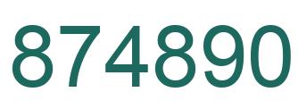 Number 874890 green image