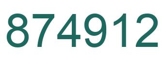 Number 874912 green image