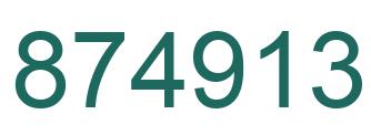 Number 874913 green image