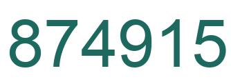 Number 874915 green image