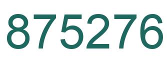 Number 875276 green image