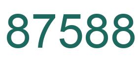 Number 87588 green image