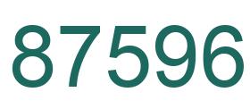 Number 87596 green image
