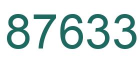 Number 87633 green image