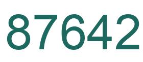 Number 87642 green image