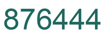 Number 876444 green image