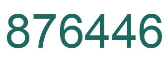 Number 876446 green image