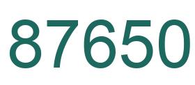 Number 87650 green image