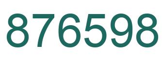 Number 876598 green image