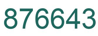 Number 876643 green image