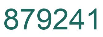 Number 879241 green image