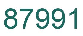 Número 87991 imagen verde