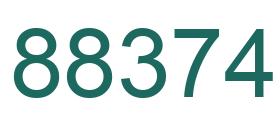 Number 88374 green image
