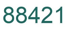 Número 88421 imagen verde
