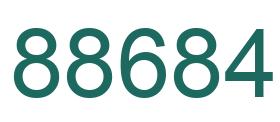 Número 88684 imagen verde