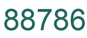 Número 88786 imagen verde