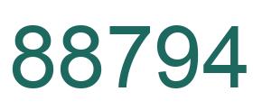 Número 88794 imagen verde