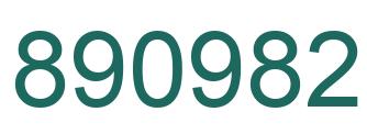Number 890982 green image