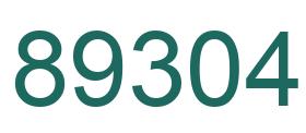 Number 89304 green image