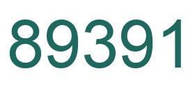 Number 89391 green image