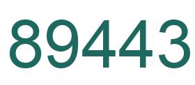 Number 89443 green image