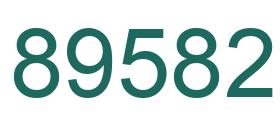 Number 89582 green image