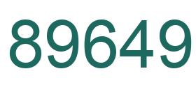 Number 89649 green image