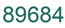 Número 89684 imagen verde