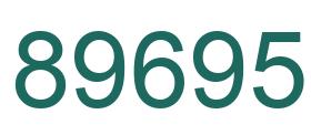 Number 89695 green image