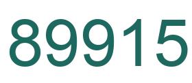 Number 89915 green image