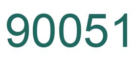 Number 90051 green image