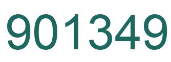Number 901349 green image