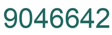 Number 9046642 green image