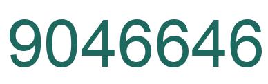 Number 9046646 green image