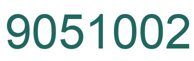 Number 9051002 green image