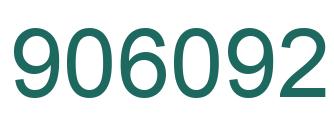 Number 906092 green image
