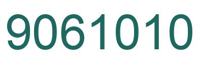 Number 9061010 green image