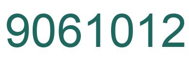 Number 9061012 green image