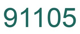 Number 91105 green image