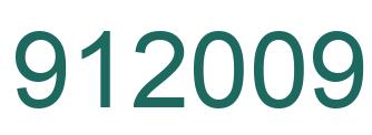 Number 912009 green image