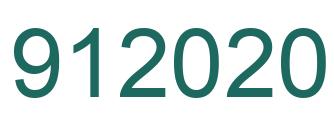 Number 912020 green image