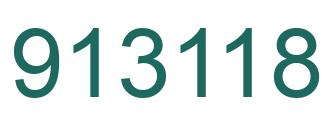 Number 913118 green image