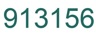 Number 913156 green image