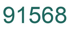Number 91568 green image