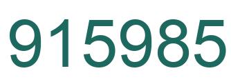 Number 915985 green image